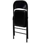 Alternate image 6 for Simply Essential&trade; Vinyl Folding Chair in Black