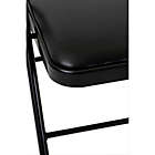 Alternate image 2 for Simply Essential&trade; Vinyl Folding Chair in Black