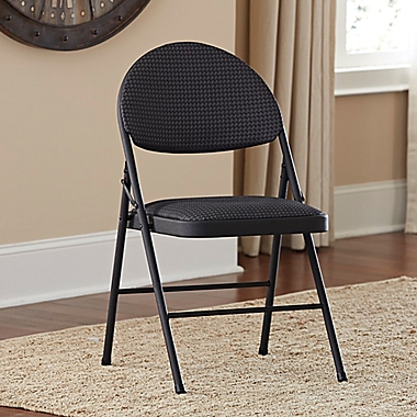 Simply Essential&trade; Comfort Folding Chair in Black. View a larger version of this product image.