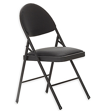 Simply Essential&trade; Comfort Folding Chair in Black. View a larger version of this product image.