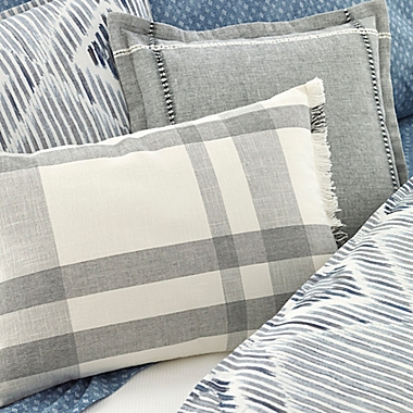 Lauren Ralph Lauren Austin Diamond 3-Piece Queen Comforter Set in Grey/Blue. View a larger version of this product image.