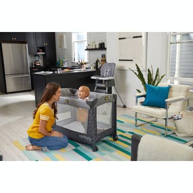 Century&reg; Travel On&trade; LX 2-in-1 Compact Playard with Bassinet in Metro. View a larger version of this product image.