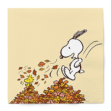 GRAPHIQUE DE FRANCE&reg; Peanuts&trade; 20-Count Snoopy Harvest Luncheon Napkins. View a larger version of this product image.