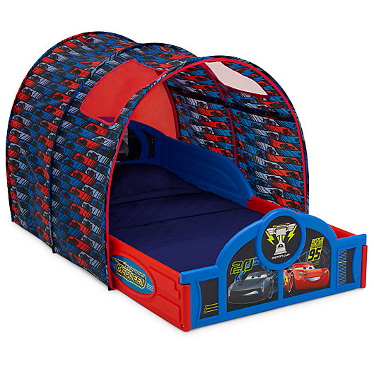 Alternate image 1 for Delta Children® Disney® Pixar Cars Sleep and Play Toddler Bed with Tent