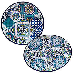 Certified International Mosaic 2-Piece Serving Platter Set