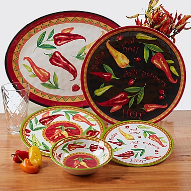 Certified International Red Hot Melamine Dinnerware Collection. View a larger version of this product image.