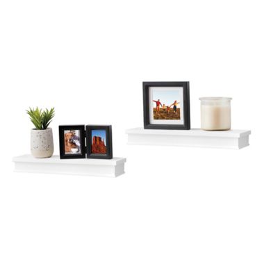 Simply Essential&trade; 2-Piece Wood Shelves in White. View a larger version of this product image.