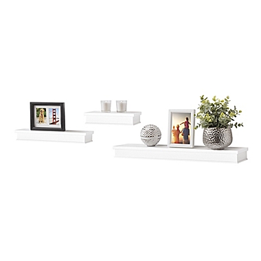 Simply Essential&trade; 3-Piece Wood Shelves in White. View a larger version of this product image.