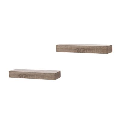 Simply Essential&trade; 2-Piece Wood Shelf Set in Rustic Grey
