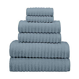 Haven&trade; Wave Organic Cotton 6-Piece Towel Set in Celestial Blue