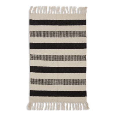 DII Dobby Stripe 2&#39; x 3&#39; Handloomed Accent Rug in