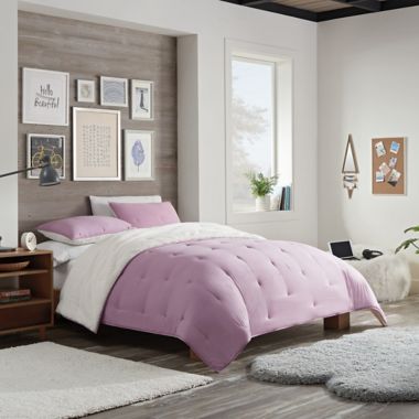 UGG&reg; Devon Sherpa 2-Piece Twin/Twin XL Reversible Comforter Set in Verbena. View a larger version of this product image.