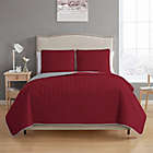 Alternate image 0 for MHF Home Bethany Reversible King Quilt Set in Burgundy/Grey