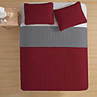 Alternate image 3 for MHF Home Bethany Reversible King Quilt Set in Burgundy/Grey