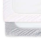 Alternate image 3 for The Peanutshell&trade; 2-Pack Minky Dot Changing Pad Covers in Grey/White