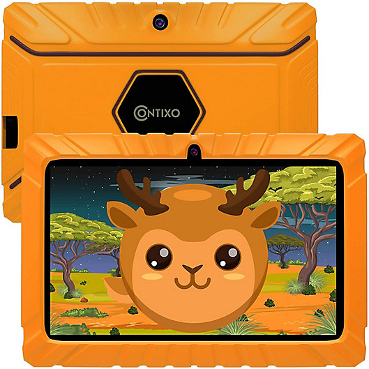 Alternate image 1 for Contixo 7-Inch 16 GB Wi-Fi Learning Pre-Load App and Kids-Proof Case Kids Tablet in Orange