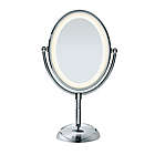 Alternate image 0 for Conair&reg; Reflections Oval LED Lighted Double-Sided Mirror in Polished Chrome