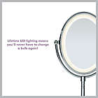 Alternate image 6 for Conair&reg; Reflections Oval LED Lighted Double-Sided Mirror in Polished Chrome