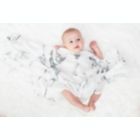 Alternate image 1 for Lulujo Baby Deluxe Marble Swaddle in Grey/White