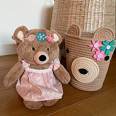 Levtex Baby&reg; Malia Bear Plush Toy in Brown/Pink. View a larger version of this product image.