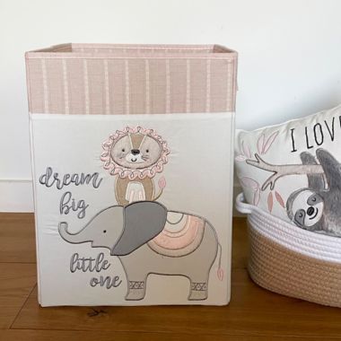 Levtex Baby&reg; Imani Square Hamper in White. View a larger version of this product image.