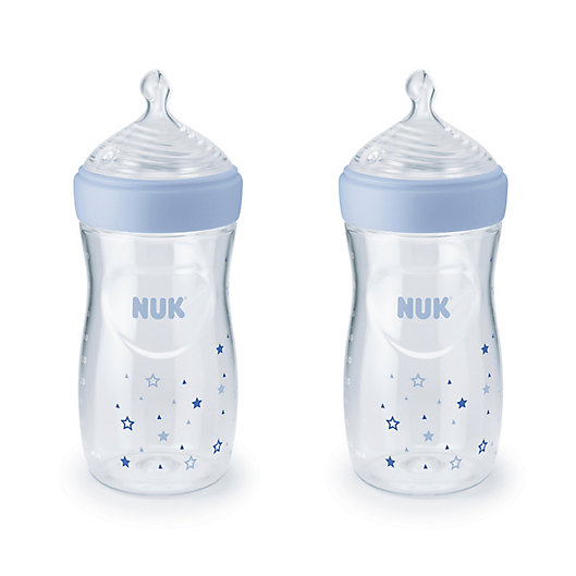Alternate image 1 for NUK® Simply Natural™ 2-Pack 9 oz. Bottles with SafeTemp