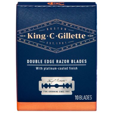 King C. Gillette Men&rsquo;s Double Edge Safety Razor with 5 Double Edge Refill Blades. View a larger version of this product image.