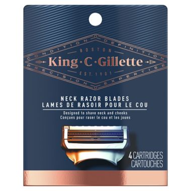 King C. Gillette 4-Pack Neck Razor Blades. View a larger version of this product image.
