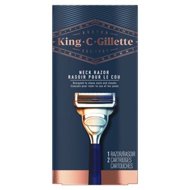 King C. Gillette Neck Razor Handle + 2 Blade Refills. View a larger version of this product image.