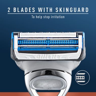King C. Gillette Neck Razor Handle + 2 Blade Refills. View a larger version of this product image.