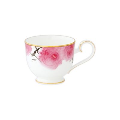 Noritake&reg; Yae Tea Cups in White/Pink (Set of 4)<br />