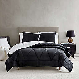 UGG® Avery 3-Piece Reversible Full/Queen Comforter Set in Black