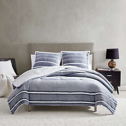 UGG® Avery 2-Piece Reversible Twin/Twin XL Comforter Set in Pacific Blue Stripe