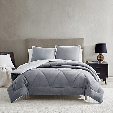 UGG&reg; Avery 2-Piece Reversible Twin/Twin XL Comforter Set in Seal Grey. View a larger version of this product image.