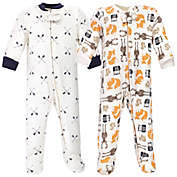 Hudson Baby&reg; 2-Pack Forest Quilted Sleep and Play Footies