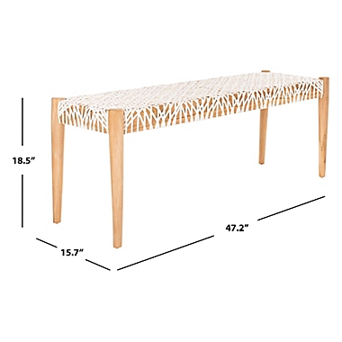 Safavieh Bandelier Leather Weave Bench. View a larger version of this product image.
