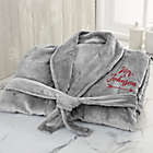 Alternate image 0 for &quot;Mr.&quot; Large/X-Large Embroidered Luxury Fleece Robe in Grey