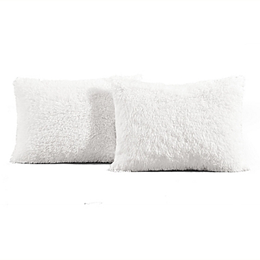 Lush D&eacute;cor Emma Faux Fur 3-Piece King Comforter Set in White. View a larger version of this product image.