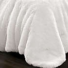 Alternate image 4 for Lush D&eacute;cor Emma Faux Fur 3-Piece King Comforter Set in White