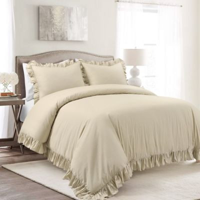 Lush D&eacute;cor Reyna 3-Piece Full/Queen Cotton Duvet Cover Set in Wheat