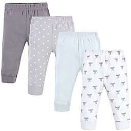Hudson Baby® Size 0-3M 4-Pack Mod Elephant Pants in Grey