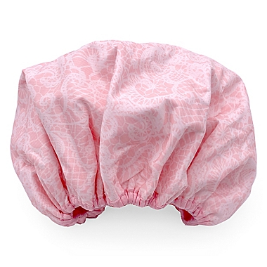 Betty Dain Socialite Terry Lined Shower Cap in Pink. View a larger version of this product image.