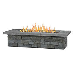 Real Flame™ Sedona Large Rectangular Gas Fire Table in Grey