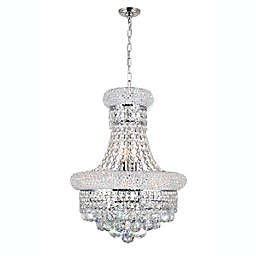 CWI Lighting Empire 14-Inch 6-Light Pendant Chandelier with Chrome Finish