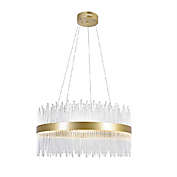 CWI Lighting Genevieve 24-Inch LED Medallion Chandelier in Gold