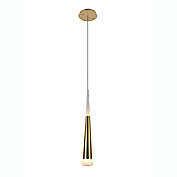 CWI Lighting Andes 5-Inch 1-Light LED Down Mini Pendant Light in Gold Leaf