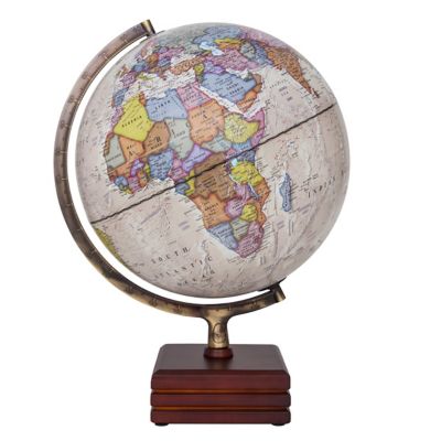 Waypoint Geographic GyroGlobe 4 Educational Blue Oceans UP-TO-DATE Compact Mini Globe Swivels in All Directions Office & Classroom Perfect for Small Spaces at Home