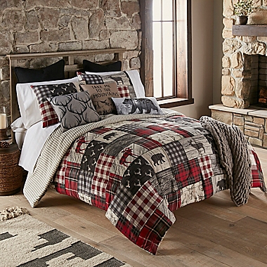 Donna Sharp Timber Wildlife Polyester Rustic Country Queen 3-Piece Comforter Set 