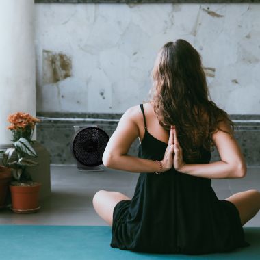 Sharper Image&reg; GO 9 Rechargeable Portable Fan with Stand in Black. View a larger version of this product image.