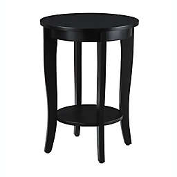 American Heritage Round End Table with Shelf